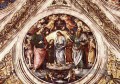 Christus zwischen dem Täufer und dem Satan verkleidet als alter Mann 15078 Renaissance Pietro Perugino